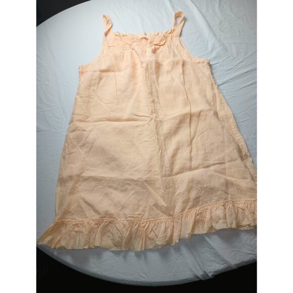 Eileen Fisher Dresses & Skirts - Eileen Fisher Irish Linen Orange Cami Dress Short Gauzy Women Size XL